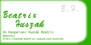 beatrix huszak business card